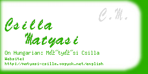 csilla matyasi business card